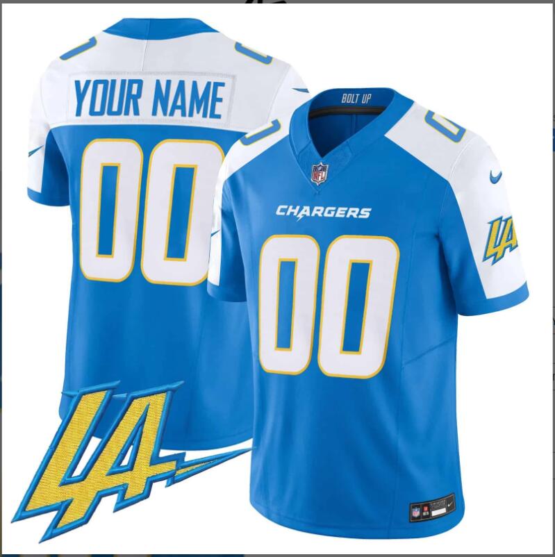Men 2024 Nike NFL  Los Angeles Chargers Vapor Limited Custom Jersey V2->customized nfl jersey->Custom Jersey